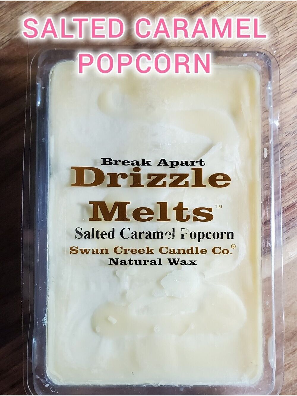 SALTED CARAMEL POPCORN by SWAN CREEK CANDLE CO Drizzle Melts Natural Wax 5.25oz
